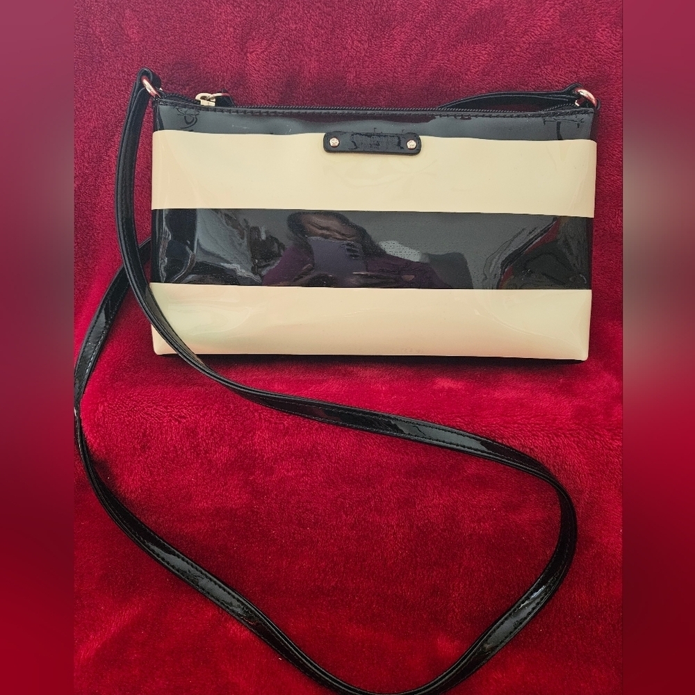 Black and Cream Striped Women's Bag